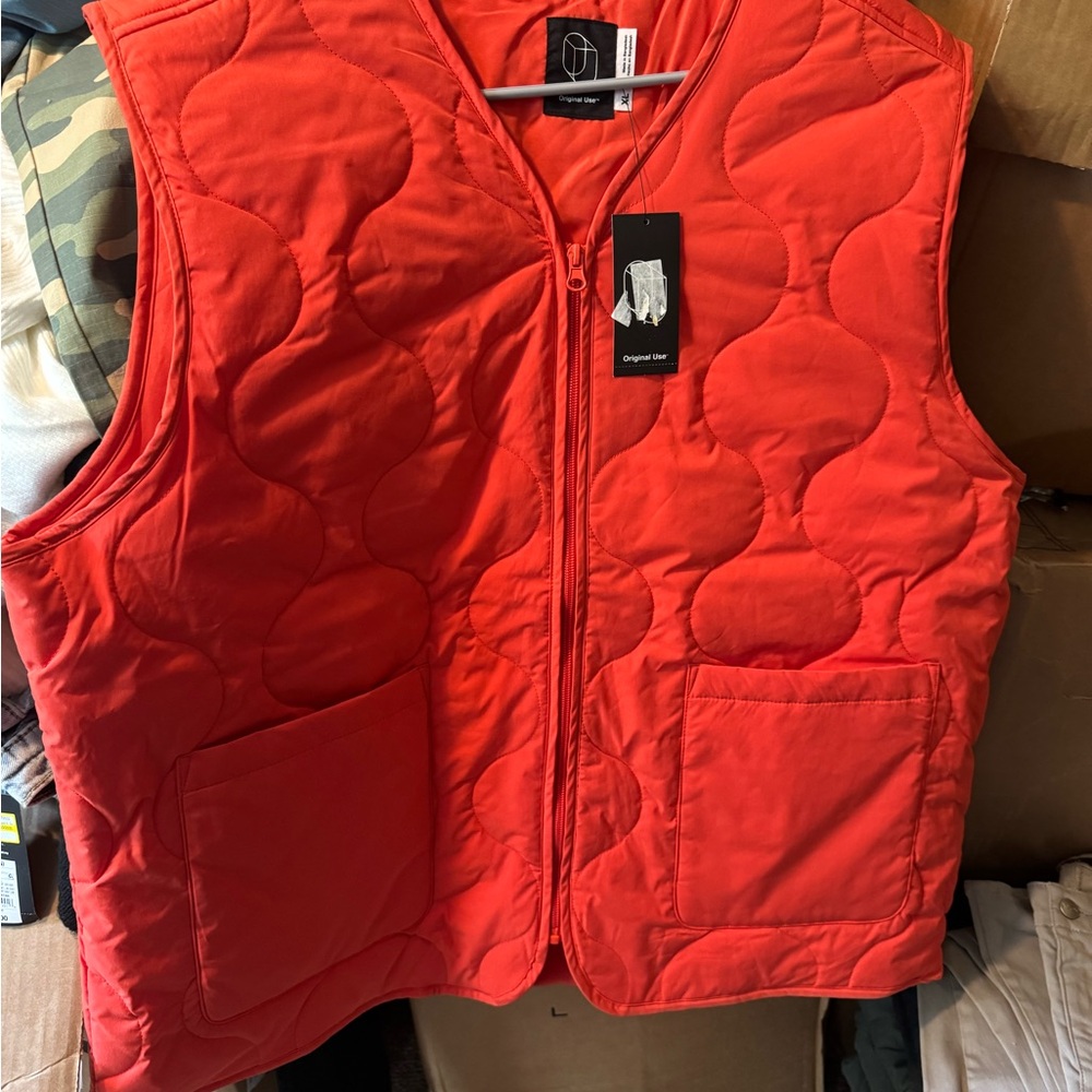 Original Use Red Quilted Vest